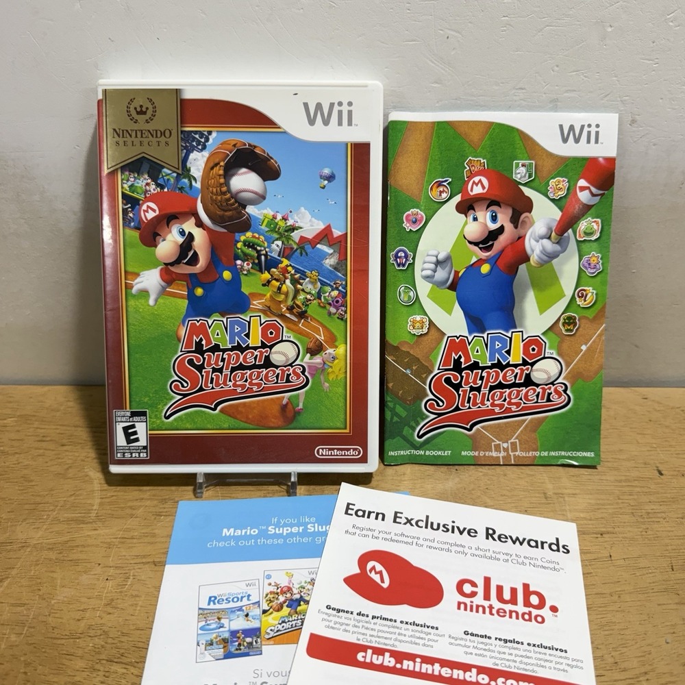 Mario Super Sluggers Nintendo Selects - Wii - CIB - Tested & Working